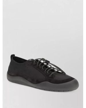 Prada Leather Low-Top Sneakers - Black