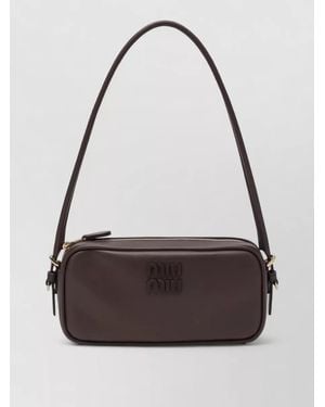 Miu Miu Leather Shoulder Bag - Grey