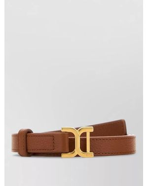 Chloé Marcie Belt Adjustable Textured Leather Strap - Brown