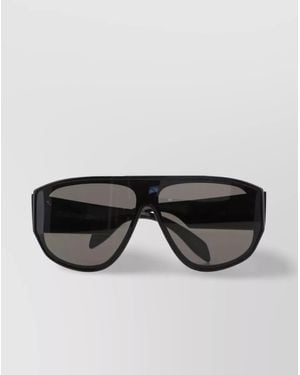McQueen Square Sunglasses With Graffiti Print And Tinted Lenses - Black