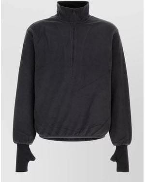 Entire studios Fleece Oversized High-Neck 3/4-Zip Jacket - Blue