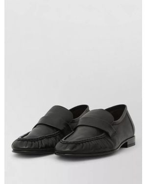 The Row Leather Loafers - Black