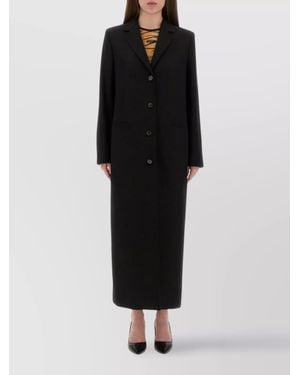 Moschino Long Length Single-Breasted Coat - Black