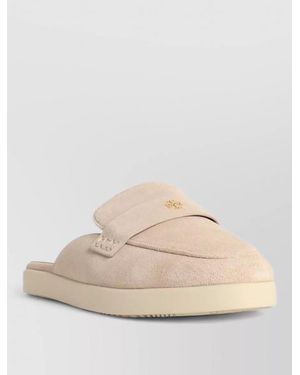 Tory Burch Ballet Sport Leather Flat Sole Mules - Natural