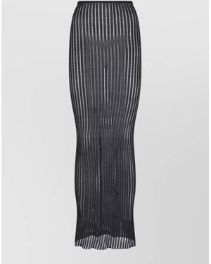 Dondup Metallic Fitted Knee-Length Skirt - Grey