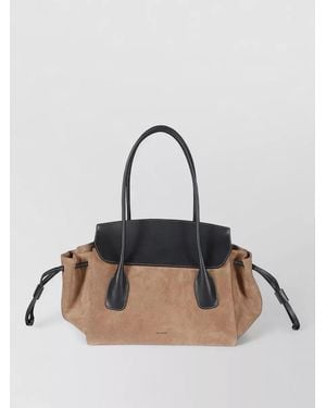 Jil Sander Voyage Small Tote Contrast Stitching Handles - Multicolor