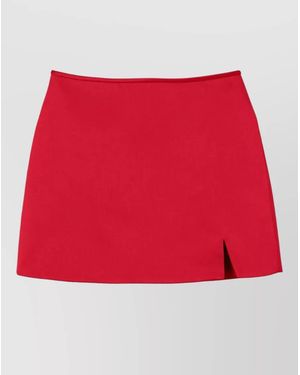 Marc Jacobs High Waisted Satin Midi Skirt - Red