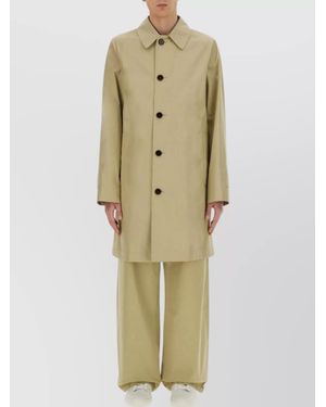 Burberry Cotton Trench Coat Back Vent - Natural