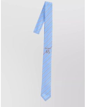 Thom Browne Slim Stripe Tie Narrow Width Design - Blue