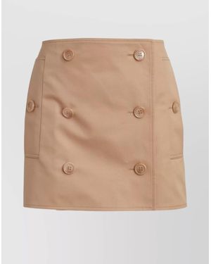 ミニスカート Burberry Quilted Nylon Skirt With Front Button Closure Burberry Quilted Nylon Skirt With Front Button Closure