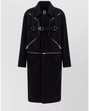 Rick Owens Wool Single-Breasted Coat - Black