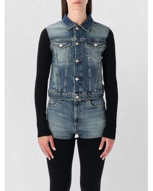 Coperni Ribbed Denim Jacket - Blue