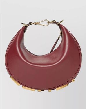 Fendi Mini Grace Crossbody Bag With Adjustable Strap - Red