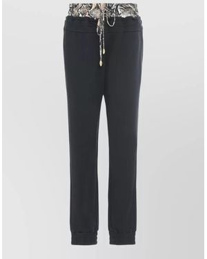 Just Cavalli Cotton Track Trousers - Grey