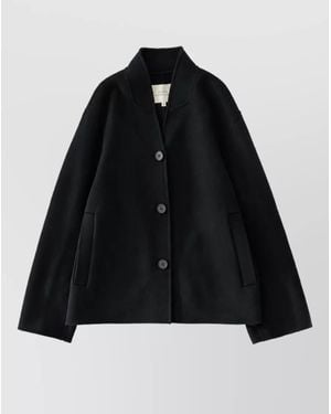 Studio Nicholson Wool Single-Breasted Coat - Black