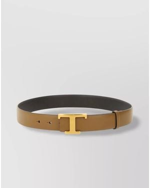 Tod's Leather Reversible Belt - Grey