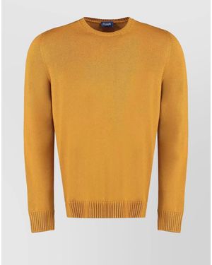Drumohr Ribbed Merino Wool Jumper - Yellow