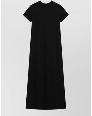 Frankie Shop Short Sleeve Crew Neck Maxi Dress - Black