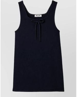 Miu Miu Wool Mini Dress - Blue
