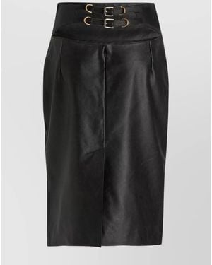 Givenchy Leather High-Rise Pencil Skirt - Black