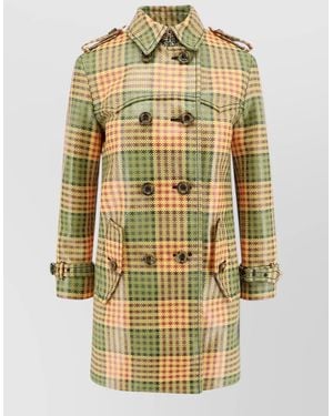 Burberry Summerside Madras Trench Coat Belt Detail - Metallic