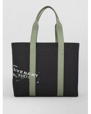 Givenchy Large Canvas Tote Bag Rectangular Handles - Black