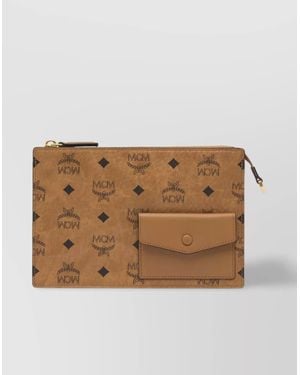 MCM Shoulder Bags With Adjustable Strap And Front Pocket - Brown