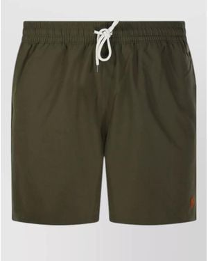 Ralph Lauren Mid Length Swim Shorts Back Pocket - Green