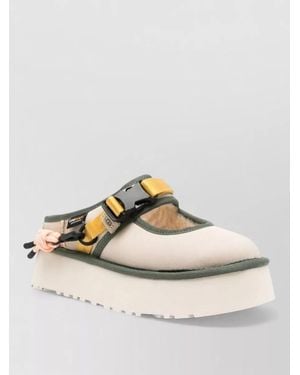 UGG Ankle Boots Contrast Trim Platform Sole Round Toe - Multicolour