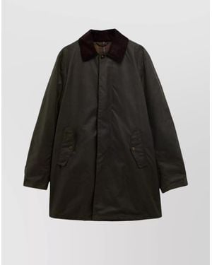 Barbour Cotton Single Breasted Coat - Black