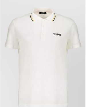 Versace Cotton Polo Shirt - Natural
