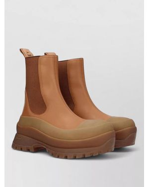 Stella McCartney Leather Ankle Boots - Brown
