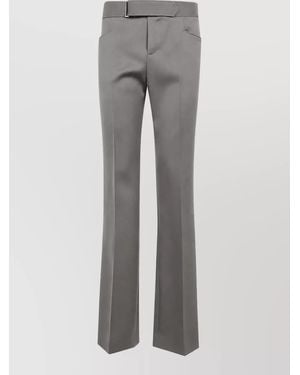 Balmain Wool Tailored Trousers - Grey
