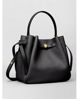 Tory Burch Romy Leather Bucket Bag - Black