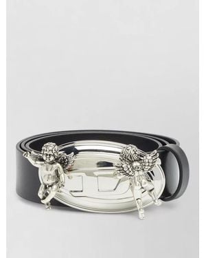 DIESEL Leather Belt - Metallic