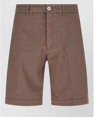 Brunello Cucinelli Cotton Bermuda Chino Shorts - Brown