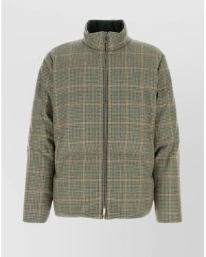 Thom Browne Reversible Down Jacket Featuring Checkered Pattern - Green