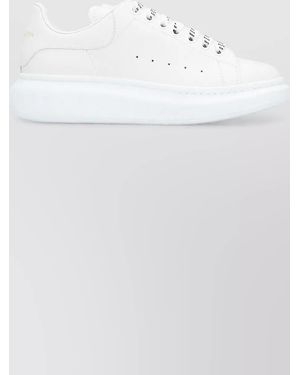 McQueen Leather Chunky Low-Top Trainers - White