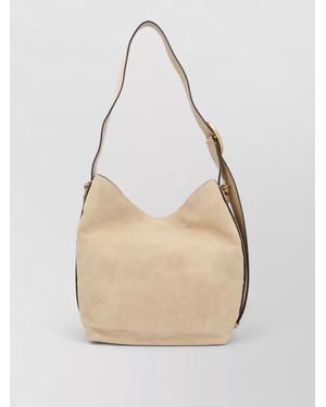 Michael Kors Bucket Bag Tone Chain Shoulder Strap - Natural