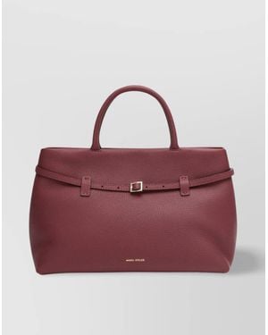 MANU Atelier Tote Bag Suede Top Handle - Purple