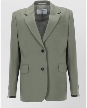 Filippa K Single Breasted Suit Jacket Notch Lapel - Green