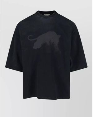 Fear Of God Graphic Print Crew Neck Short Sleeve Top - Blue