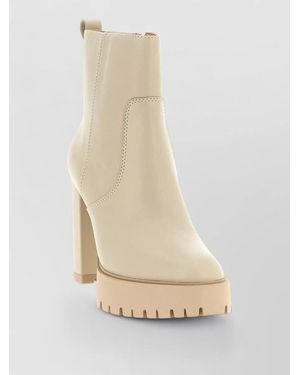 Pinko Clara 01 Ankle Boots Chunky Heel Platform - Natural