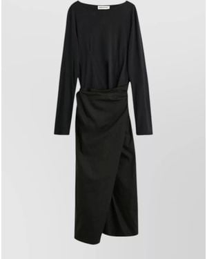 Our Legacy Cotton Twisted Wrap Maxi Dress - Black
