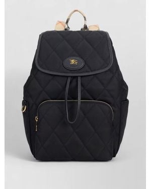 Burberry Mini Quilted Fabric Backpack Everyday Style - Blue