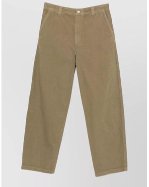 A.P.C. Silk Straight-Leg Trousers - Natural