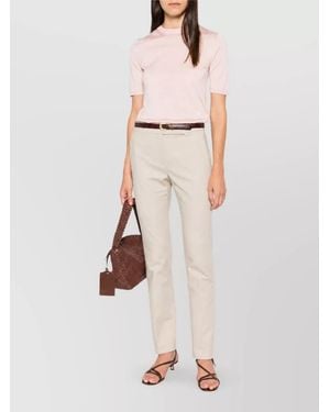 Max Mara Silk Knitted Top - Natural