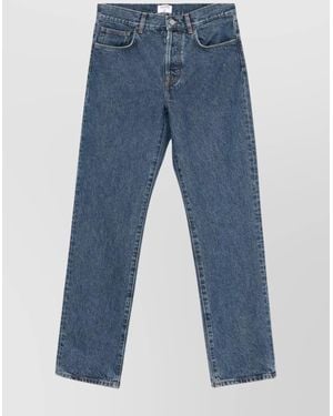 DUNST Cotton Jeans With Back Logo Patch in Blue | Lyst