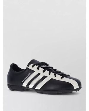 Y-3 Lace Up Low Top Shoes Contrast Stripes - Black