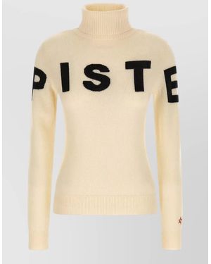 Perfect Moment Wool Jacquard Turtleneck Jumper - Natural